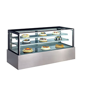Freestanding Commercial Glass Bakery Cake Display Case Refrigerated